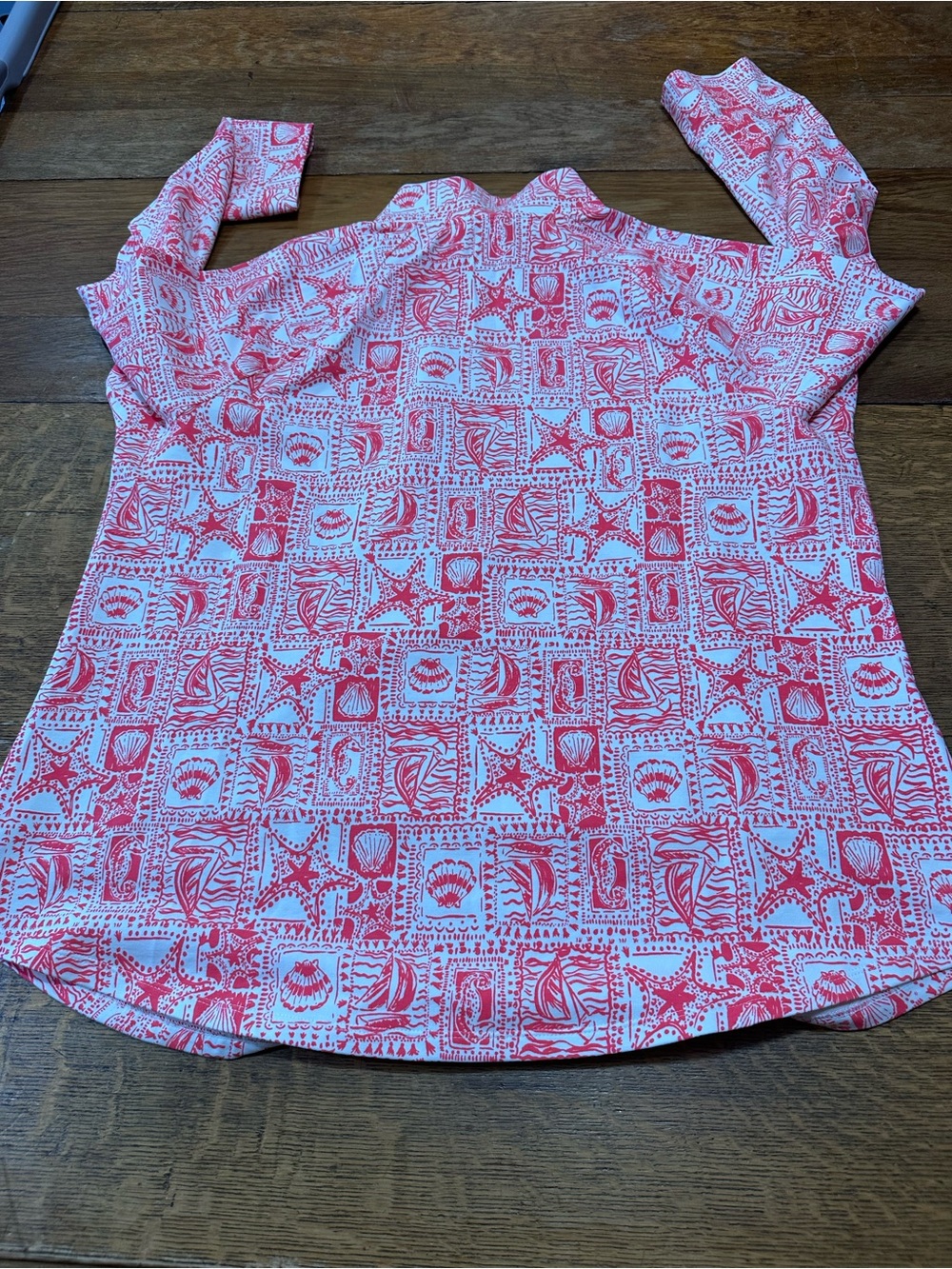 Lilly Pulitzer UPF 50+ Skipper Popover mizner Red Seaside harbor sz xxl - Picture 4 of 8